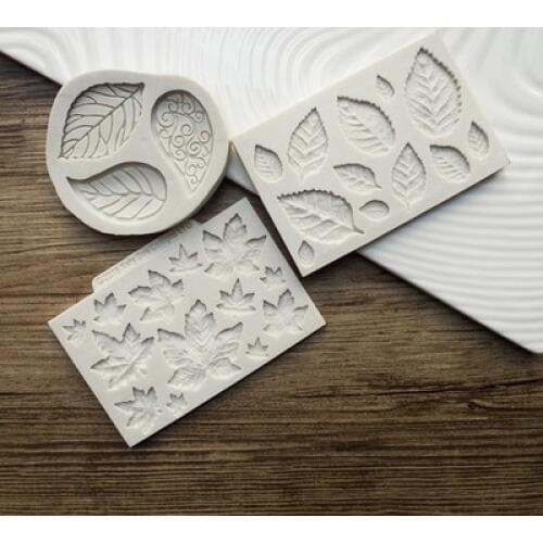 Przy Leaf Series Maple Leaves Silicone Mold Fondant Molds Cake Decorating Tools Clay Mould Aroma Moulds Handmade Resin