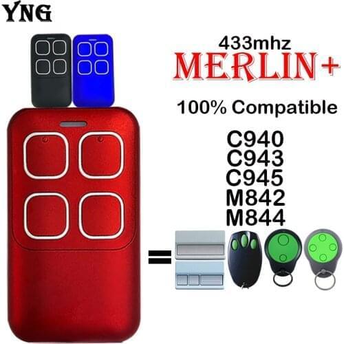MERLIN C940 C943 C945 M842 M844 Garage Door Remote Control MERLIN+ Gate Opener Wireless Transmitter Electric Gate Control