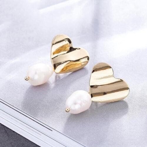 Wholesale Heart Gold Fashion Earrings Jewelry Hanging Pendientes orecchini brincos earrings for Women aretes de mujer modernos
