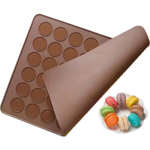 Silicone Macaron Macaroon Baking Sheet Mat Muffin DIY Chocolate Cookie Mold Mode - 48 Capacity