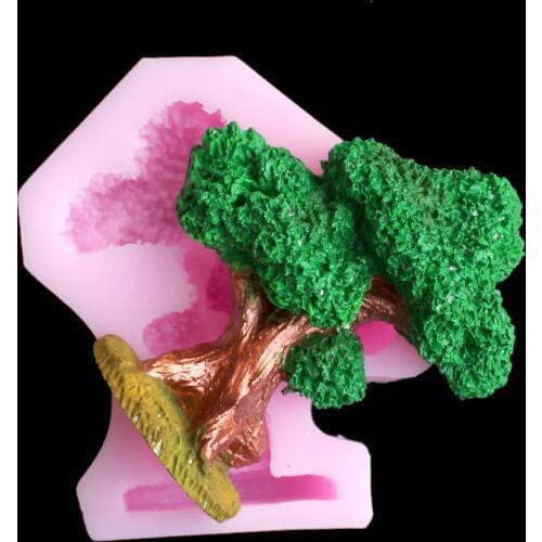 Pine (Welcome Pine) Silicone Mold Ornament Gypsum Clay Resin Candle Mold, Gumpaste Mold, Sugarcraft, Kitchen Utensils