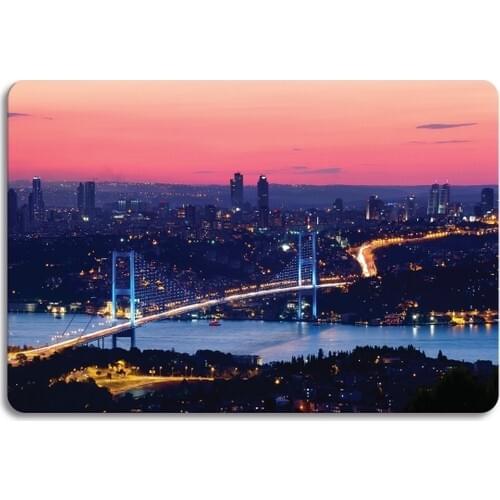 Glass Cutting Board Istanbul Bosporus Themed Glass Cutting Table Modern Kitchen Design 20x30 cm