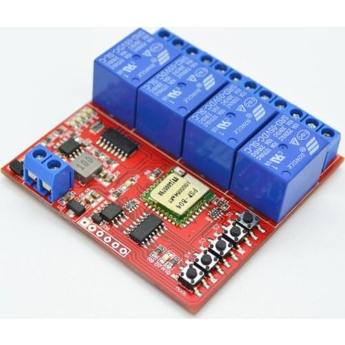 Taidacent 5V 12V 220V WIFI Relay 4 Way Remote Control Switch Mobile Phone APP Automation Four CH Wireless Relay Switch Module