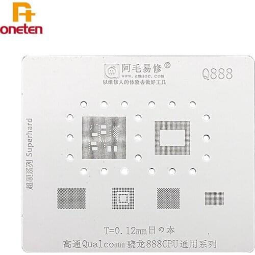 Amaoe BGA Reballing Stencil Q888 For Qualcomm Snapdragon 888CPU Upper layer Lower layer Steel Mesh