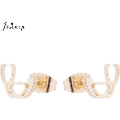 Jisensp Tiny Medical Stethoscope Stud Earrings for Women Doctor Cute Earrings Stainless Steel Earings Jewelry boucle d'oreille