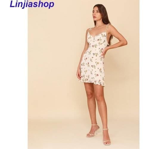 Women Summer Chiffon Mini Dress Fashion Floral Print Bandage Bow Tie Female Elegant Street Beach Vacation Dresses