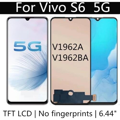 6.44" TFT LCD For VIVO S6 5G LCD Display Touch Screen Assembly Replacement Accessory For VIVO V1962A, V1962BA 5G phone LCD