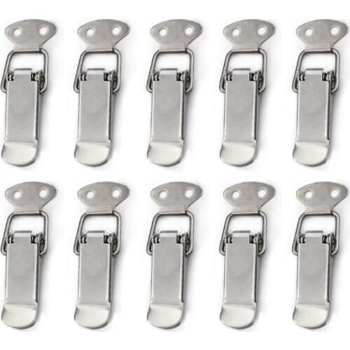 10 Pcs Suitcase Chest Tool Box Locking A05 Spring Loaded Buckle Toggle Latch 23GB