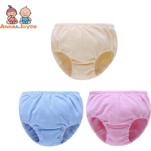 2pc/lot Baby Underwear Infant Nappy Cloth Diapers Cotton Baby Nappy Cotton Panties Underwear Pants80 90 100