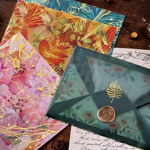 3PCS/ Set Bronzed Sulfuric Acid Paper Envelope Translucent Matte Starry Little Prince Letter Greeting Card Invitation Envelope