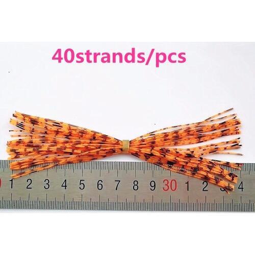 50 Bundles 13cm Length Fly Tying Rubber Threads Skirts Silicone Straps for Flies Lure Beard wire Making---53