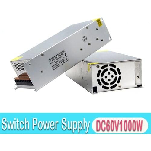 AC to DC 60V 1000W High Quality Voltage Converter Switching Power Supply DC60V SMPS for Mechanical Motor Stepper Lighting PUMP