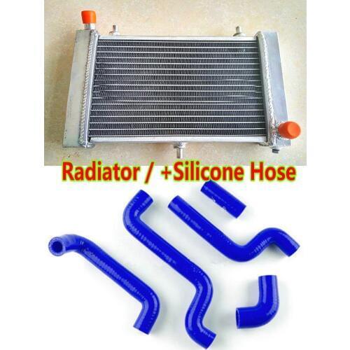 Aluminum Radiator + Silicone Hose For Aprilia RS125 RS 125 1995-2010 Tuono 125 2003-2004 2-stroke Replica Extrema PY RD SF MP