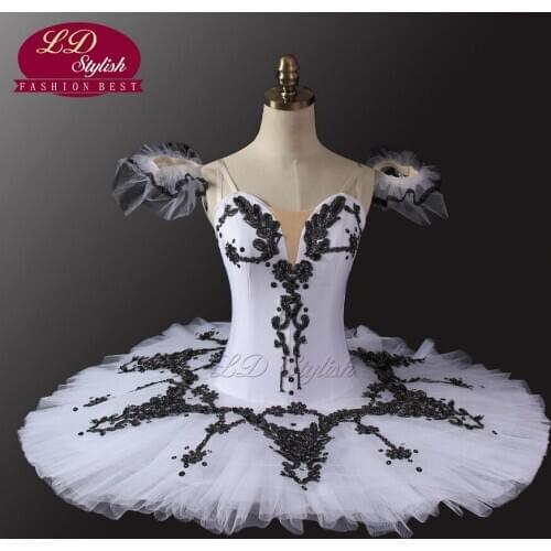 White Swan Lake Ballet Tutu Professional Ballet Costumes Classical Ballet Tutu For Girls Pancake Tutu LD0021