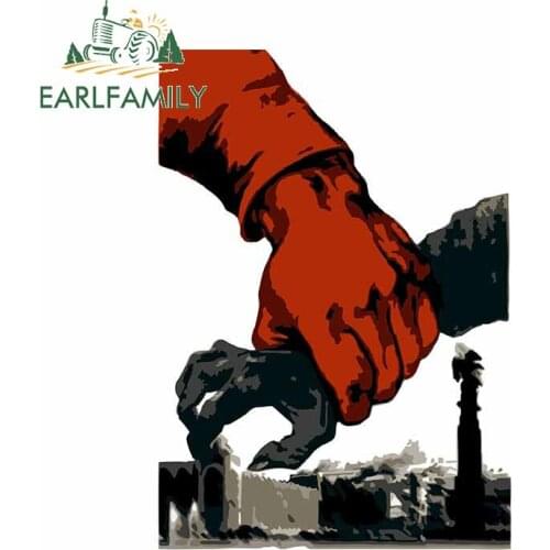 EARLFAMILY 13cm x 9.2cm Funny Against Corruption Sticker Cartoon Rear Windshield Trunk Decoration Creative Decals