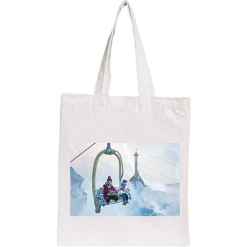 It take two Women Like Shoulder Bag Simple Canvas Handbag Tote Large Capacity Shopping Bag Cute Book Bags For Girls