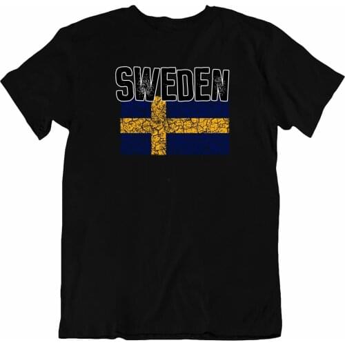 Flag T-Shirt Sweden Fashion Country Souvenir Gift Tee Funny logo harajuku mens clothing