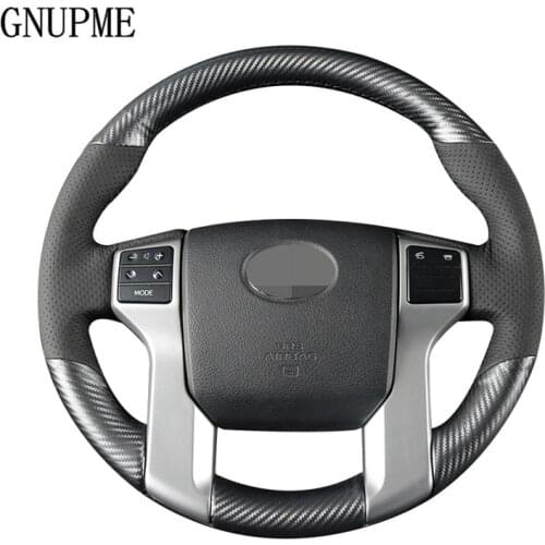 GNUPME Artificial Leather Hand-stitched Black Car Steering Wheel Cover for Toyota New Corolla car Special steering wheel cover