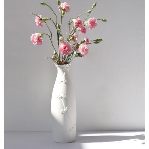 10inch Chinese Cheongsam Design Vase White Matt Ceramic Flower Vase Hydroponic Pot Water Planting Vase For Home Decor