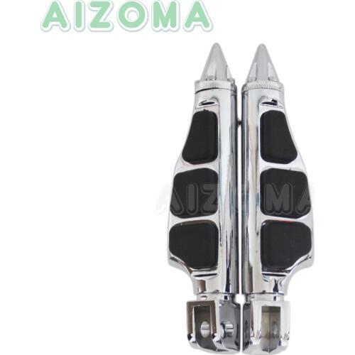 Motorcycle Foot Pegs Footrest Chrome Stilett Footpeg Pedal For Suzuki Boulevard M109R M90 M50 2001-2013 Can-Am Spyder RS Models