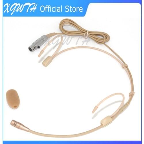 Double Ear Hanging Headset Microphone Condenser Hypercardioid Headworn Mic for AKG Samson Wireless Bodypack Transmitter 3Pin