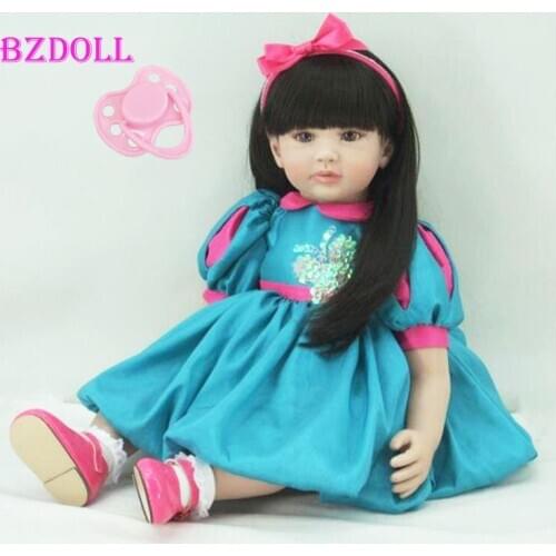 60cm Soft Silicone Vinyl Reborn Baby Doll Toys Girls Brinquedos Lifelike Newborn Play House Baby Doll Best Christmas Gifts