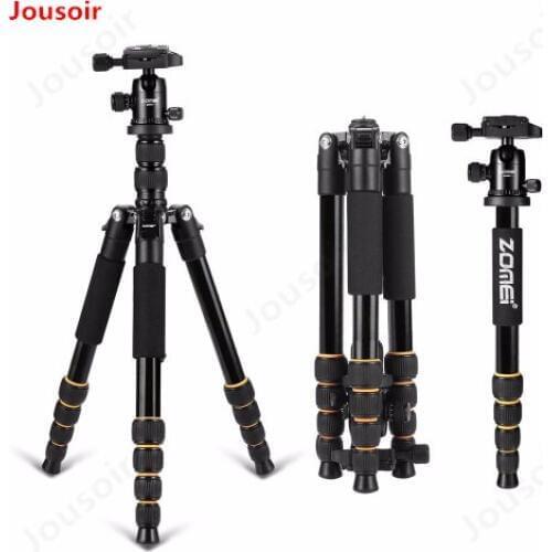 Lightweight Portable Q666 Professional Travel Camera Tripod Monopod aluminum Ball Head compact for digital SLR DSLR camera CD15