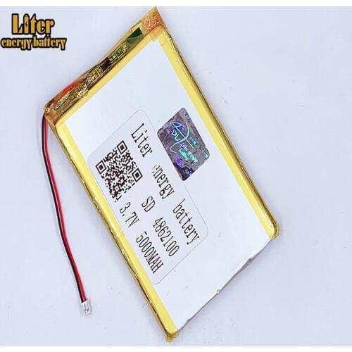 1.25MM 2pin connector 4862100 5060100 high capacity Li-polymer battery 3.7V 5000mAh Li-po Tablet PC Battery