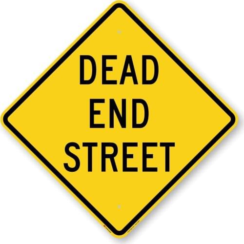 Dead End Street Sign | 8" x 8" 3M Engineer Grade Reflective Aluminum