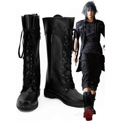 Final Fantasy XV Cosplay FF15 Noctis Lucis Caelum Black Boots Anime Cosplay Shoes For Adult Men Women