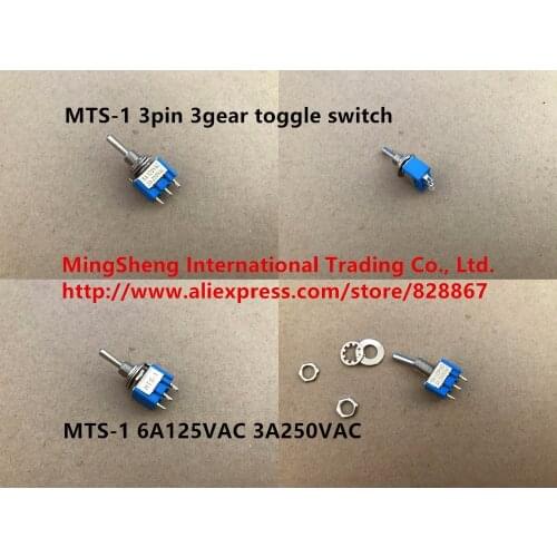 Original new 100% MTS-1 3pin 3 stalls toggle switch 6A125VAC 3A250VAC