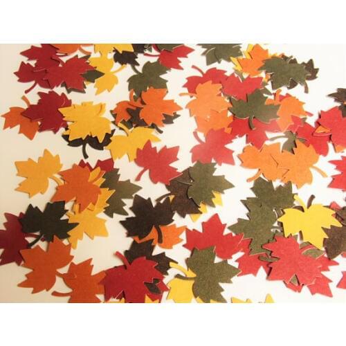 Fall Table Decorations, Leaf Leaf Table Scatter, Bridal Shower Brown Orange Yellow Leavecfts Table decor scrapbook Confettis