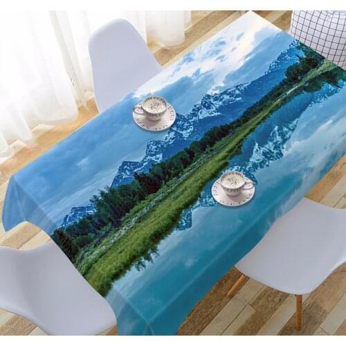 3D Clear Lake Tablecloth Table Cover Cloth