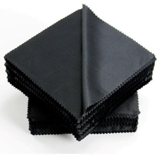 20 pcs/lot Microfiber Eyeglasses Cloth Sunglasses Eyewear Specs Cleaning Cloth Glasses Black Clean Lens cloth 140mm*140mm