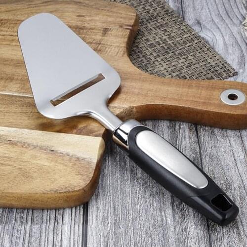 Silver Cheese Slicer Stainless Steel Non-slip Grip Stainless Steel Kitchen Utensil Butter Peeler for Baking Cheese Tools