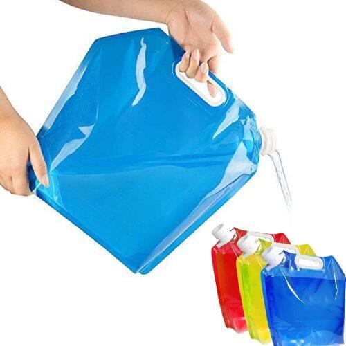 Folding Water Tank Container 5L Collapsible Water Container Car Water Carrier Folding Water Bag for Outdoor Camping Hiking