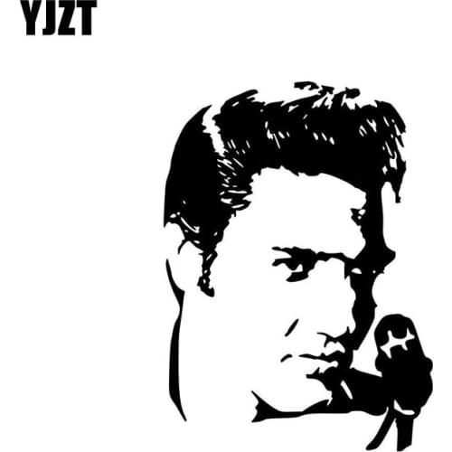 YJZT 11.5CM*15.9CM Vinyl Decal Car Sticker Personality Elvis Presley Black/Silver C3-0024