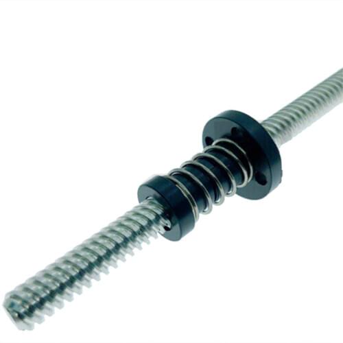 1PC 3D printer POM nut T8 brass 2mm/4mm/8mm clearance thread rod with spring steel mute nut