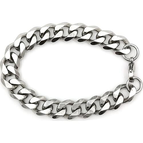 1PC Stainless Steel Link Cable Chain And Curb Chain Findings Bracelets Silver Color Oval Multilayer 21cm/18cm/16cm long