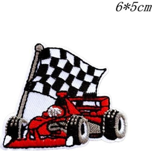 10Pcs DIY Engineering Vehicle Excavator Embroidery Fabric Clothes Patches Hot Melt Back Adhesive for Kids Shirts Pants Bag