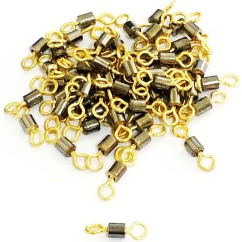 100PCS/LOT Braid Knotless Connectors Fishing Line Wire Barrel Swivel fishing tackle fishhooks crap connector fishing