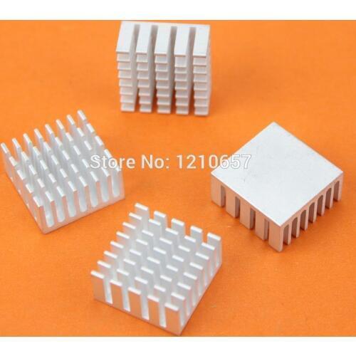 100pcs lot Silver Aluminum Heat sinks IC Led Chip Cooler Cooling Heatsink 20 x 20 x 10mm