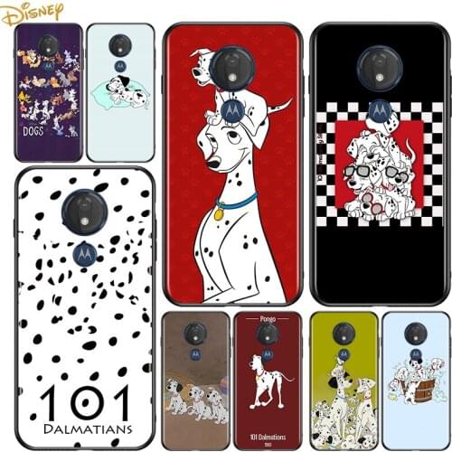 101 Dalmatians Dog for Motorola G9 G8 G E7 E6 One Play Marco Hyper Fusion Stylus Power Edge Plus Black Phone Case