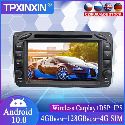 128G Android 10 Car DVD Player GPS Navigation For Mercedes Benz ML W203 Multimedia Player Car Headunit Auto Radio Tape Recorder