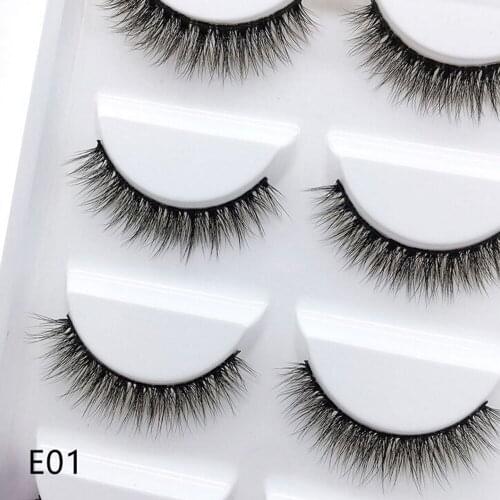 50/250pairs fluffy faux mink eyelashes natural long false eyelash extension handmade volume 3d lashes makeup faux cils cilios