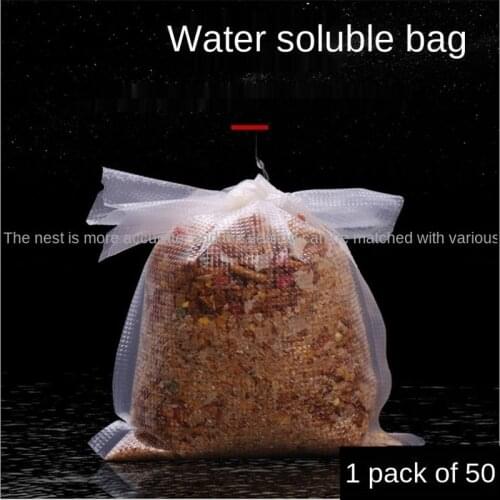 50PCS PVA Bag For Carp Fishing Multi-size Water Dissolving Carp Bait Throwing Bag Fishing Tackle Lure Accessories
