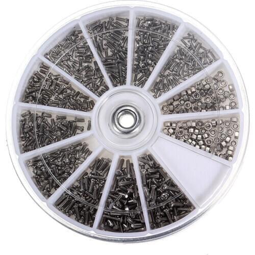 12 Styles 600pcs Stainless Steel Screws Set Machine Screws for PC Cell Phone Glasses