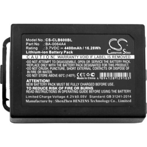 Cameron Sino 4400mAh battery for CIPHERLAB CP60 CP60G BA-0064A4 BCP60ACC00002 BarCode, Scanner Battery