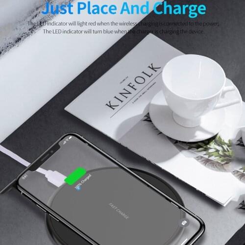 Qi Wireless Charger For iPhone 11 Pro 8 X XR XS Max 10W Fast Wireless Charging for Xiaomi Samsung S10 S9 S8 USB Phone Charger