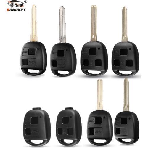 Dandkey 2 3 Buttons Car Key Shell Case For TOYOTA CAMRY RAV4 Corolla PRADO YARIS For Lexus RX300 ES300 LS400 GX460 Fob TOY43